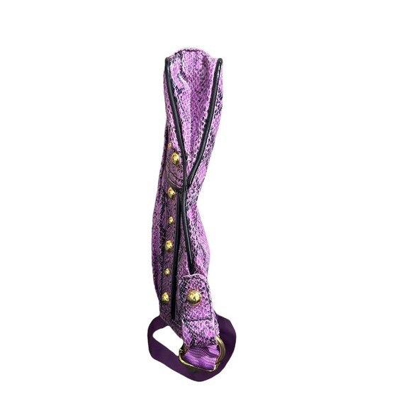 Vtg Y2K Baby Phat Purple Snake Skin Pattern Shoulder Bag Purse Studded HTF Rare - Picture 4 of 16